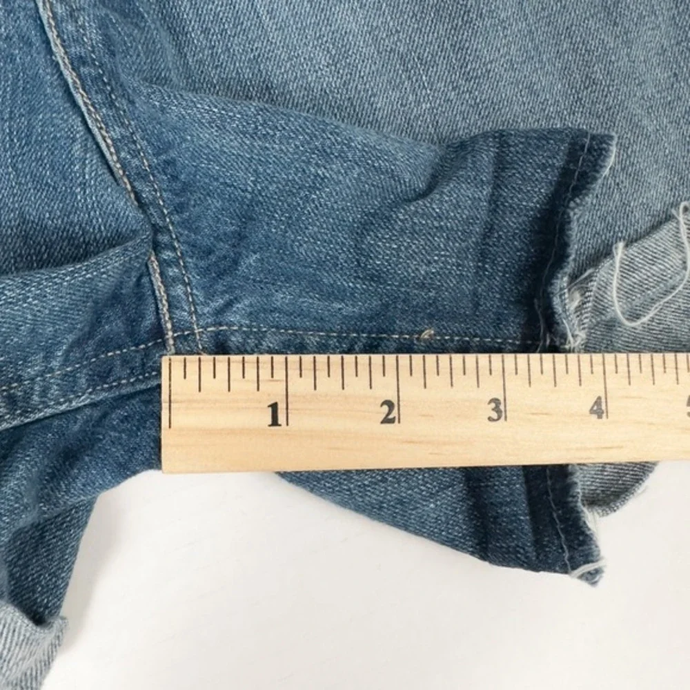 Levis 2014 Orange Tab Cut Off Jean Shorts Size 30 High Rise Raw Hem DIY Upcycled